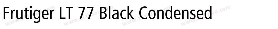 Frutiger LT 77 Black Condensed字体转换